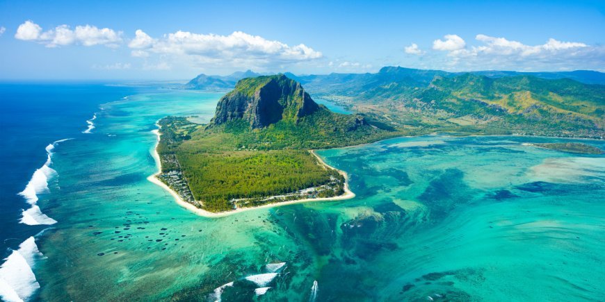 Luftfoto af Mauritius