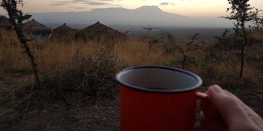 kaffe med udsigt til kilimanjaro